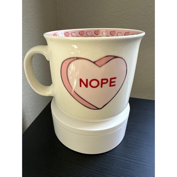 Valentine Conversation Hearts NOPE Ceramic Coffee Mug Cup Sheffield Home Mug - Picture 3 of 6